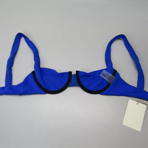 NEW - FELLA Women's Swimsuit Bikini Top Blue Size XS Casanova Textured Jersey - Picture 6 of 9